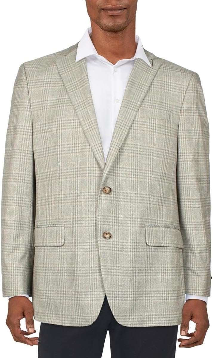 Lauren Ralph Lauren Chaqueta de traje a cuadros Lexington de ajuste clásico para hombre Gris 42L