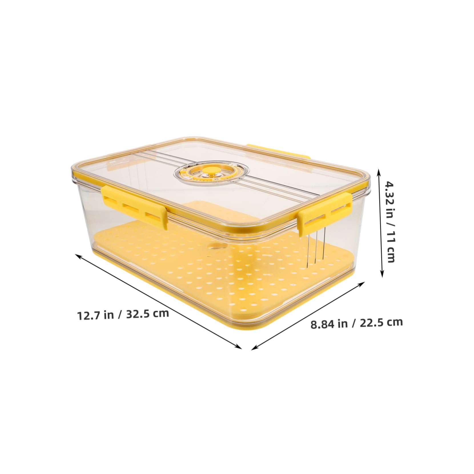 Cabilock Caja Pan Con Tapa Cerradura Sellada Para Refrigerador Almacenamiento De Alimentos Fácil De Limpiar