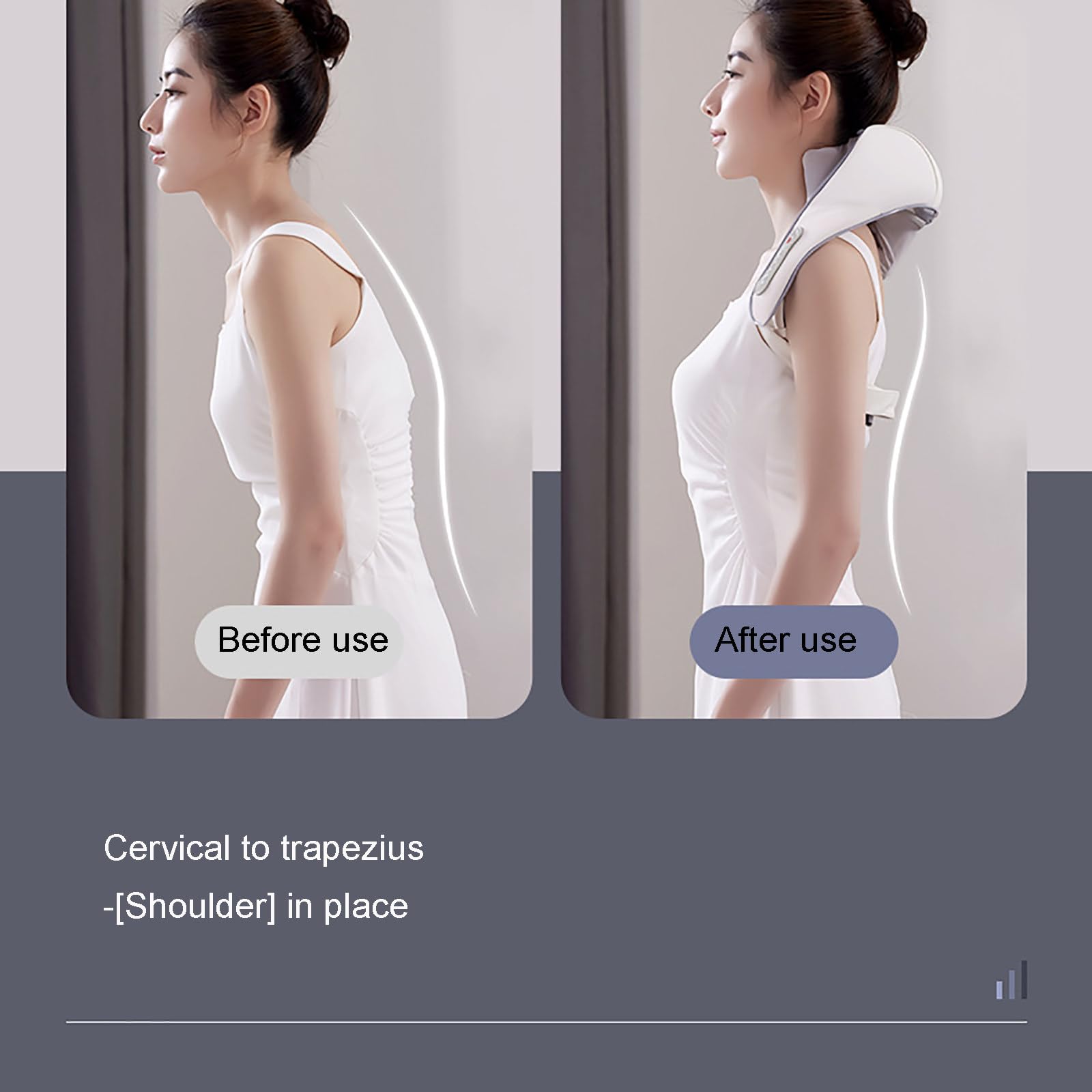 Tiuyilwr Mini masajeador Cervical con 45℃ de Calor y 6 Cabezales de Masaje, masajeador inalámbrico Recargable para Cuello, Espalda, Hombros, piernas y Abdomen