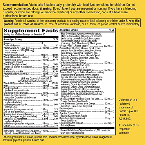 Nature's Way Alive! Max3 Potency Multivitamin, Antioxidants & High Potency B-Vitamins To Support Cellular Energy Metabolism*, 180 Tablets #TOP3