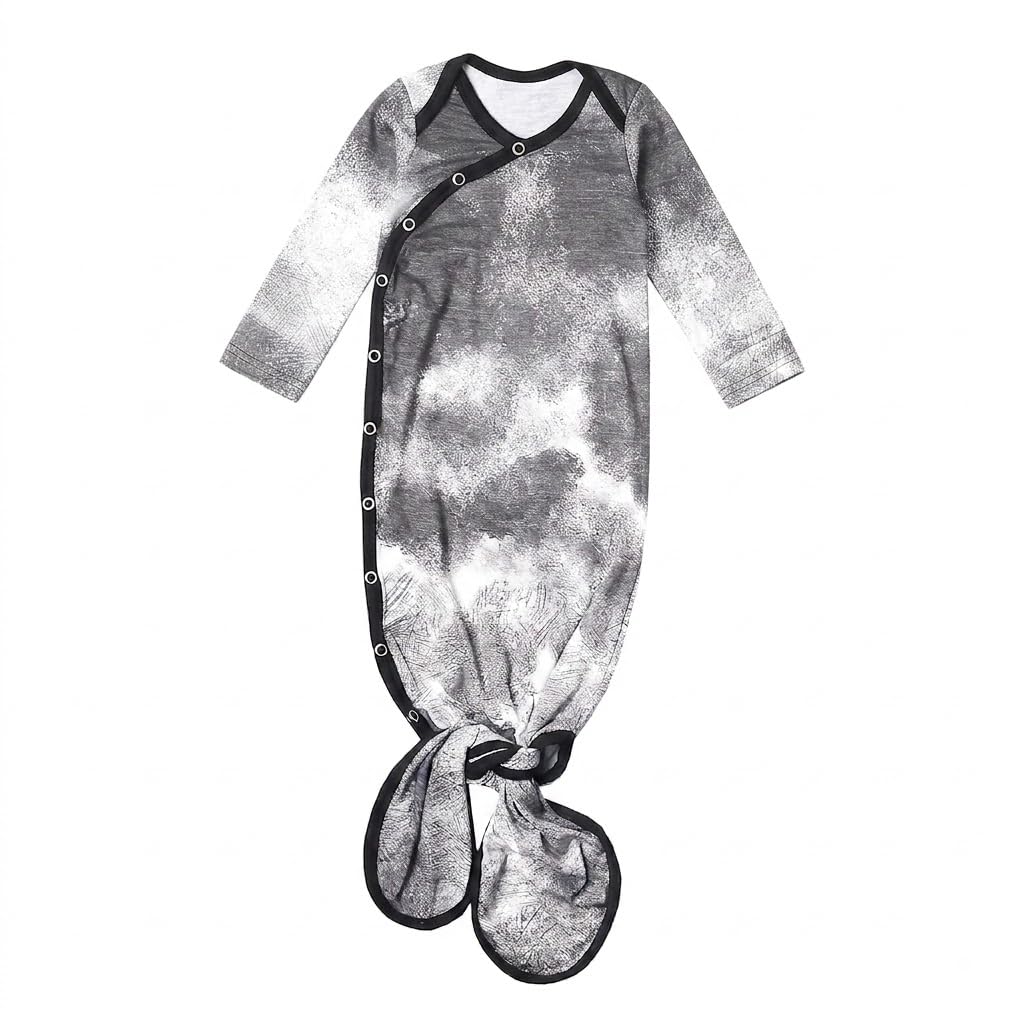 Copper Pearl Baby Gown - Knotted Newborn Sleepers for Baby Boy and Girl, Soft Stretchy Long Sleeve Infant Gowns with Bottom Tie and Hand Mittens, Perfect Hospital Coming Home Outfit (Minnie Mouse)