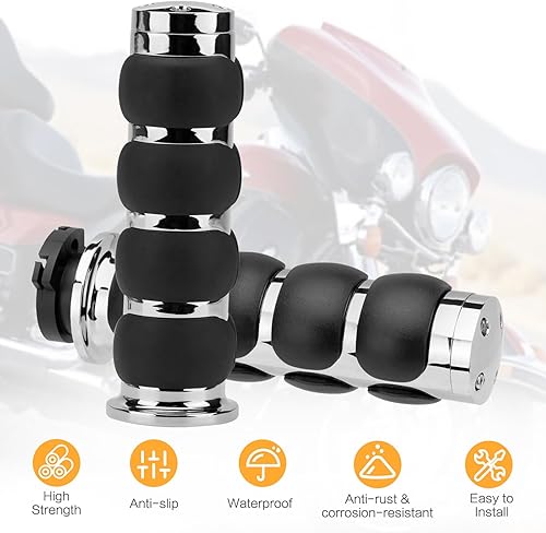 Vista 18 de Empuñaduras de mano para motocicleta de 1 pulgada y 0.984 in, agarre para manillar, acelerador, universal, compatible con Harley Davidson Dyna