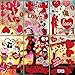 79 Pezzi Adesivi murali di per San Valentino Window Sticker Valentine's Day Vetrofanie Rimovibile Adesivi Murali Decorazione a Forma di Cuore Cupido