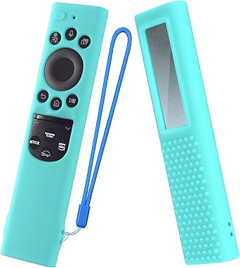 Silicone Case for Samsung BN59-01385 BN59-01386 TM2280E BN59-01391 Silicone Cover for Samsung Smart TV Solar Cell Remote Control 2022 Silicone Remote Control Sleeve Mint Green