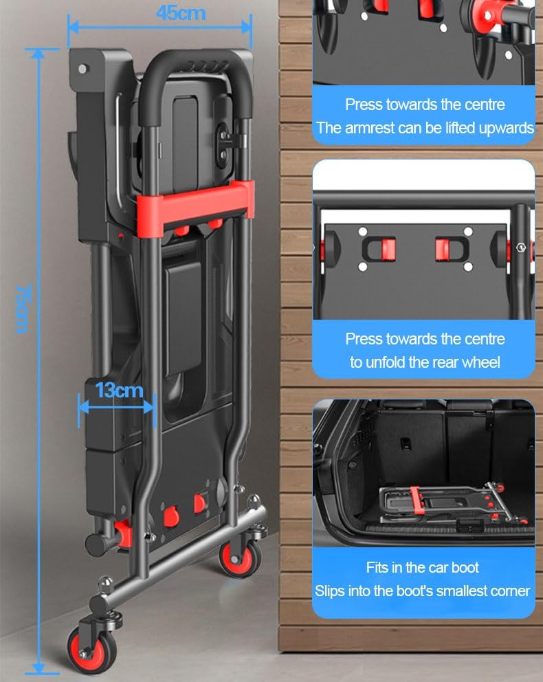 Carretilla Plegable Multifuncional Resistente Portátil miniatura 5