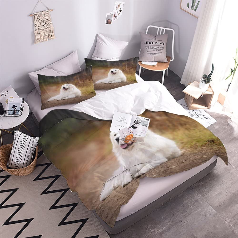 Manfei Set di biancheria da letto per letto singolo, motivo con graziosi gatti, 2 pezzi, decorazione per la camera da letto di bambini, ragazzi e ragazze, con stampa di cuori rosa e