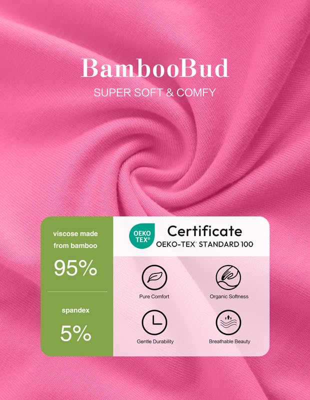 Little Boy Girl Pajamas Set Kids Unisex Sleeveless Shorts Sleepwear Summer Soft Cute Loose Pjs Viscose Bamboo,Barely Pink/Fuchsia Rose,6Y3