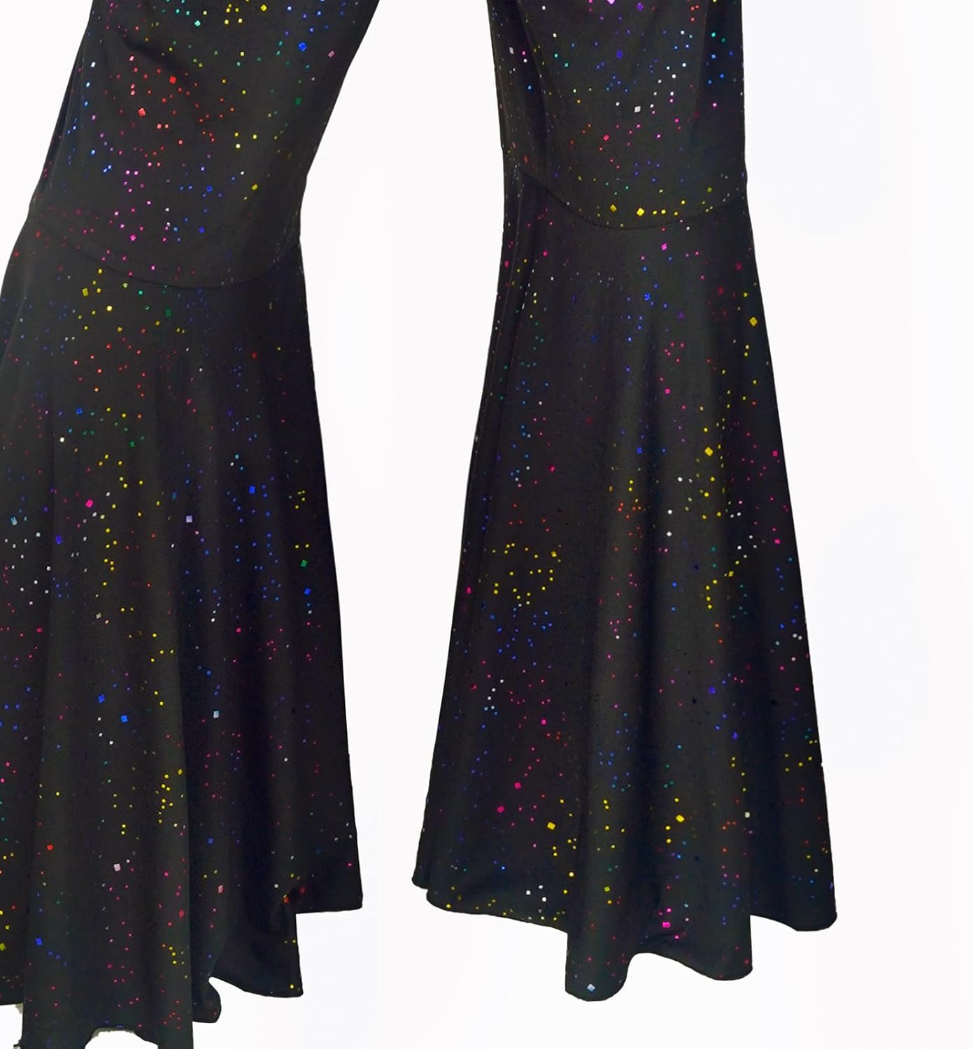 70s Disco Outfits For Women Sparkle Flare Jumpsuit Party Costume For Adult Women - Image 5