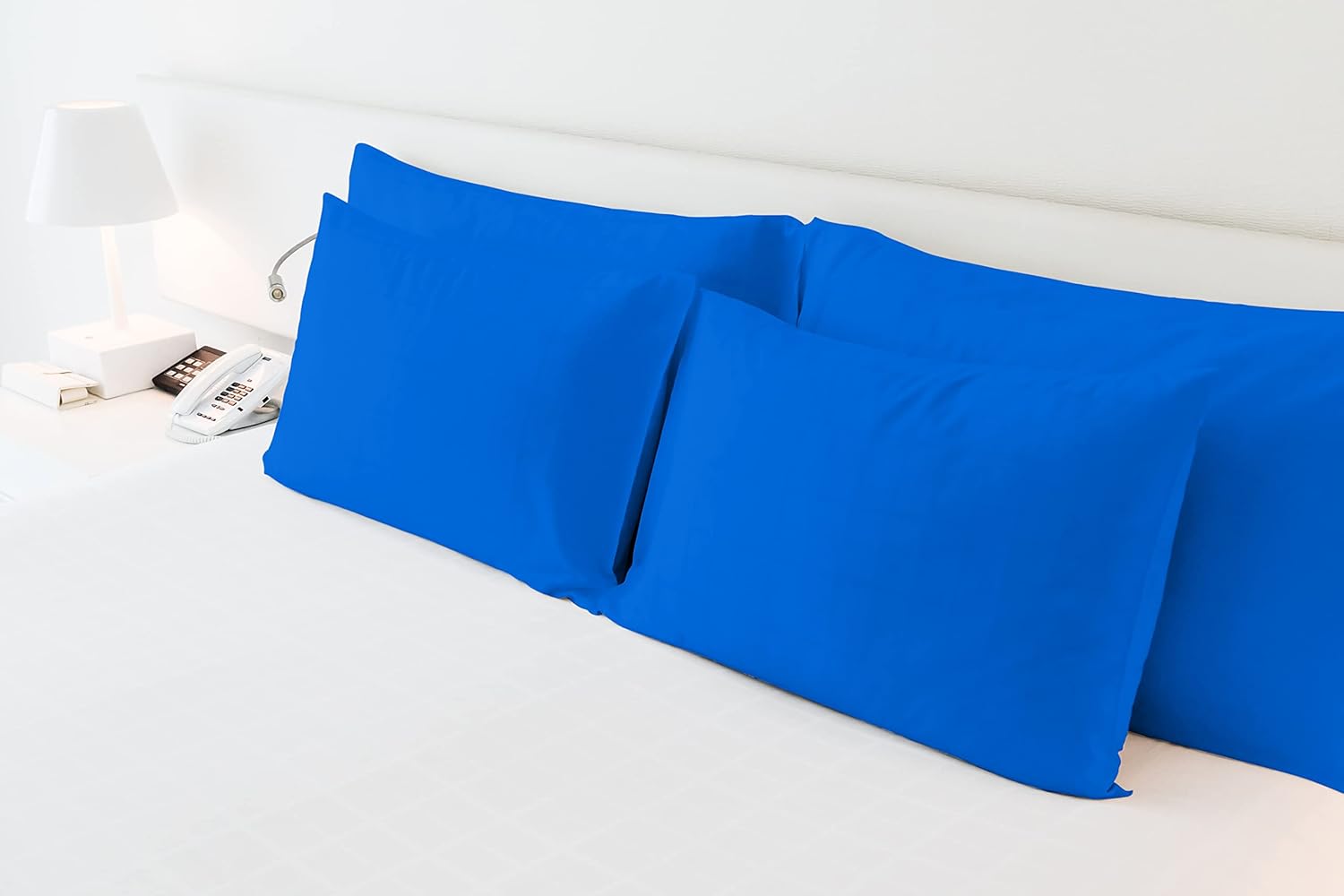 Cotton Delight Standard Pillow Cases Set of 4 Royal Blue 100 Cotton Blend Premium