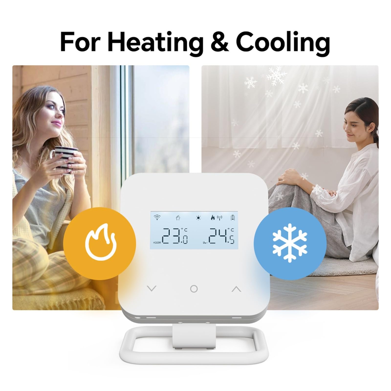 Inteligentny termostat, Bezprzewodowy termostat Wi-Fi do kotła gazowego i inteligentnego regulatora temperatury w domu