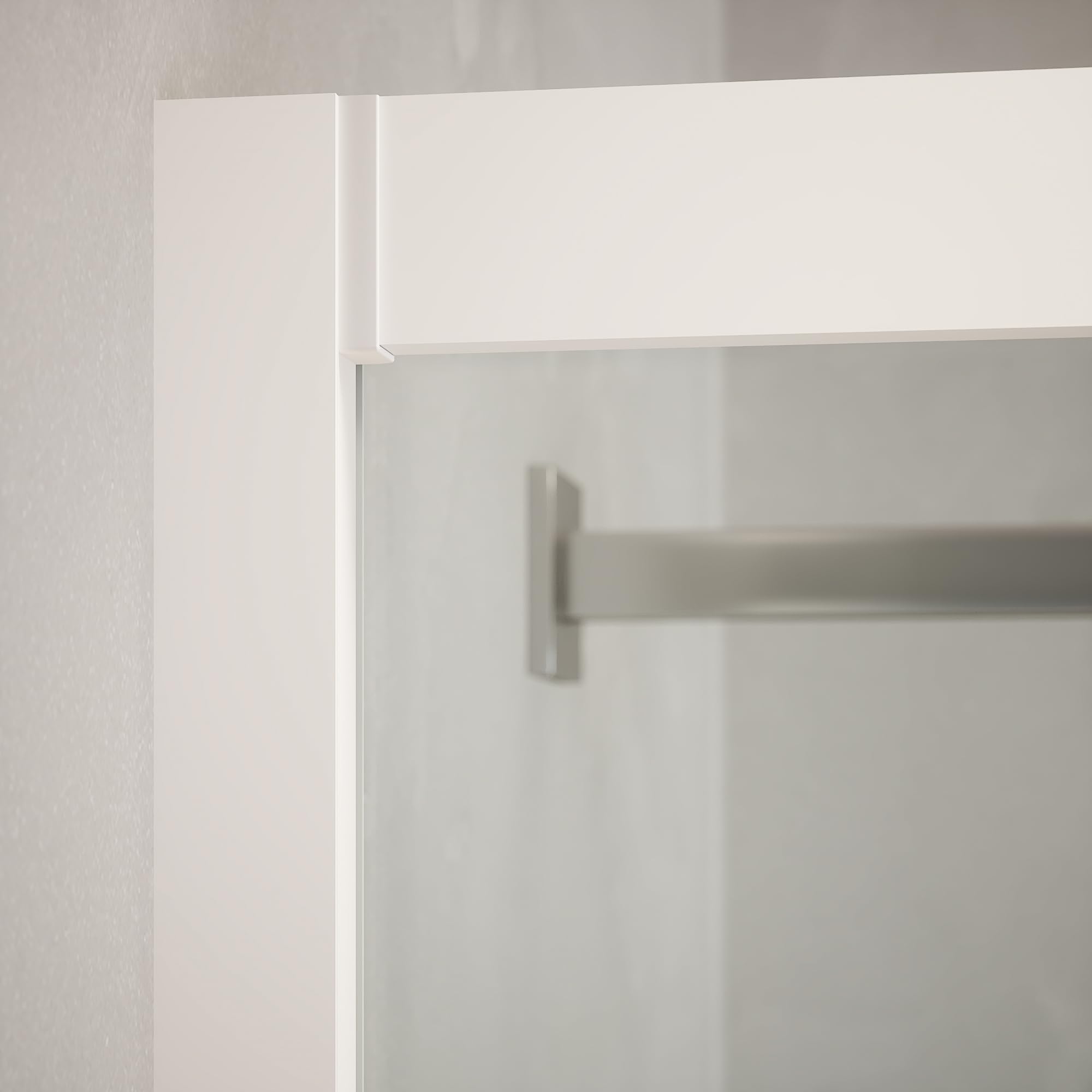 Box Doccia Angolare 75x75 cm Vetro Serigrafato 4 mm Profili Bianchi h185cm mod. Grenada