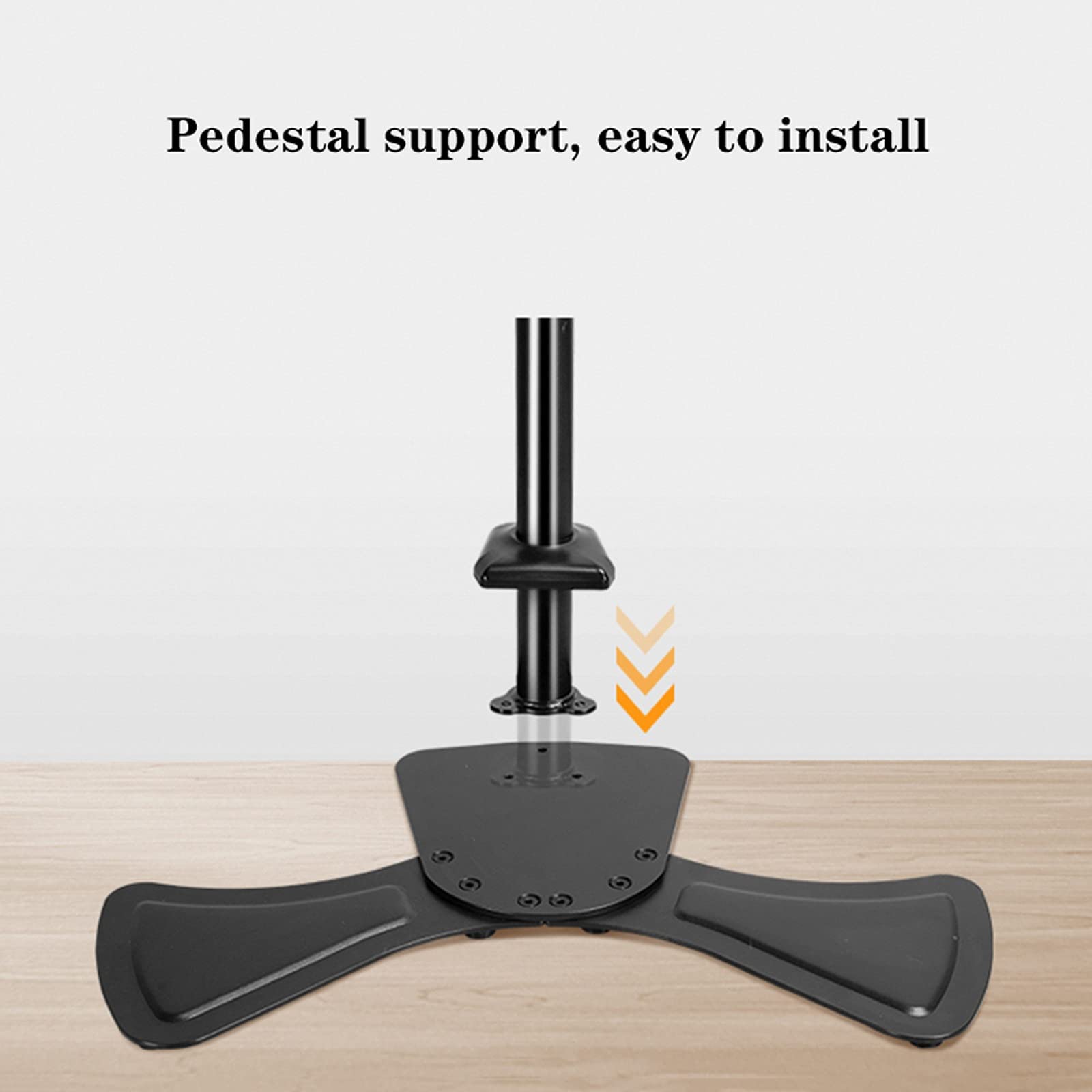Supporto per doppio monitor – Supporto da scrivania regolabile in altezza per monitor da 17"-27", supporta fino a 8 kg, supporto base per stabilità