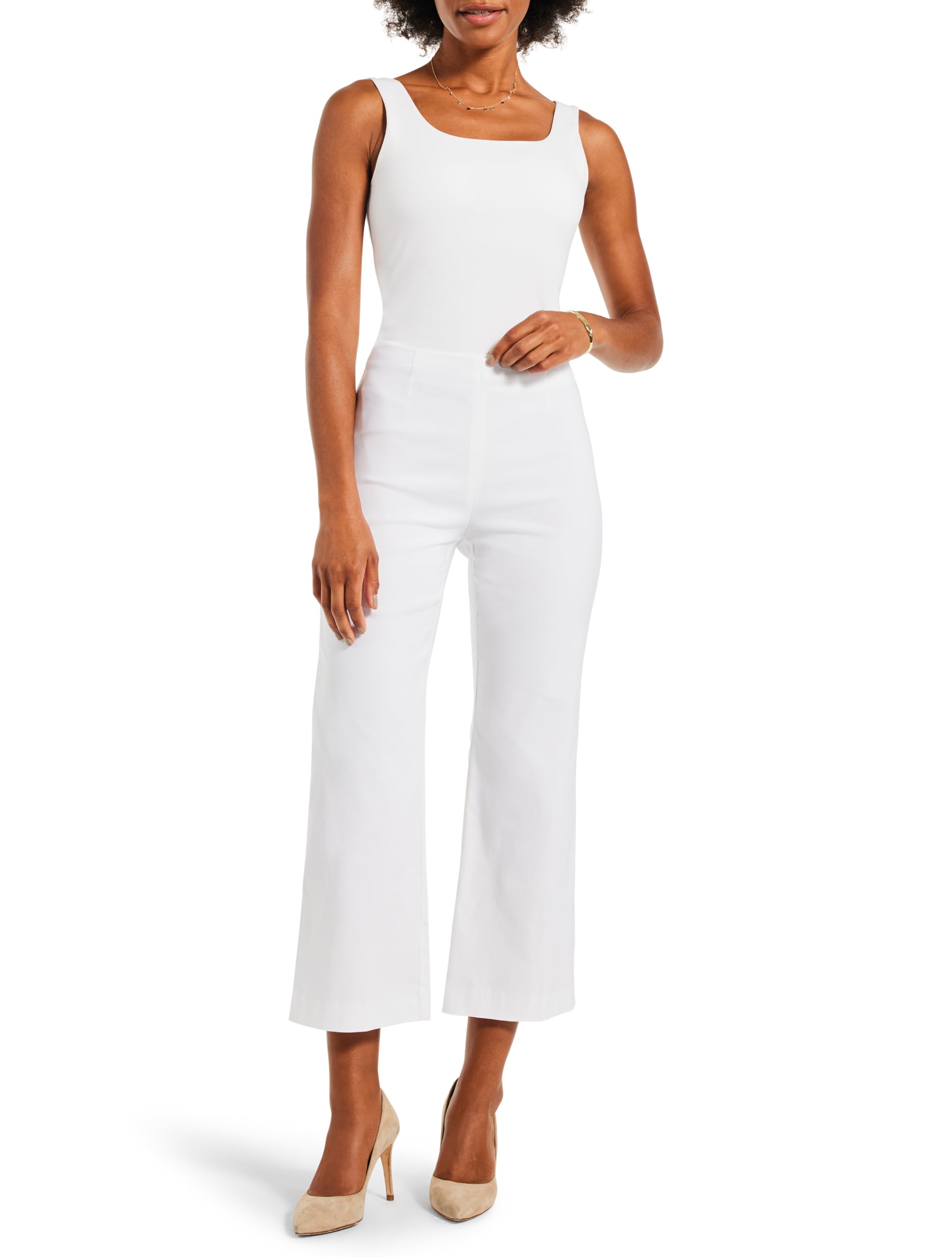 NIC Zoe Womens Polished Wonderstretch Wide-Leg Crop