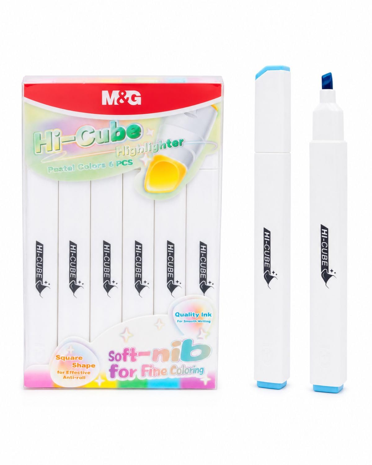 M&G HI-Cube Highlighter 6 Pastel COLORS-AHMU1674060100H-image-27