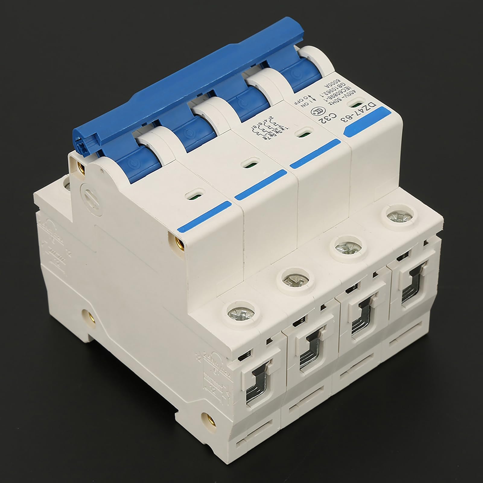 Commutateur de Protection de Circuit,Dz47‑63 4P 32A 400V Disjoncteur Différentiel Rccb Miniature +Fi+40A+30Ma+4+Polig,disjoncteur 32a triphasé différentiel 30ma tétrapolaire