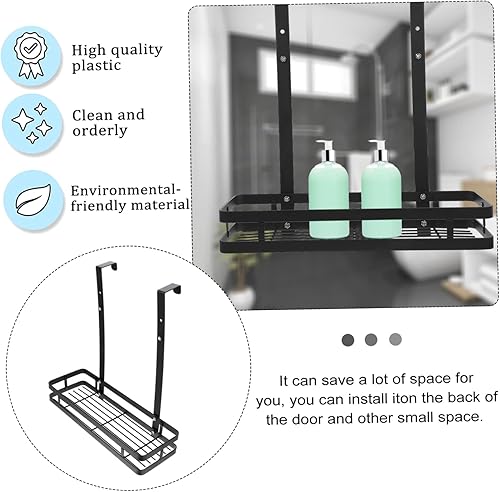 Miniatura 3 de DOITOOL Cesta colgante para colocar detrás de la puerta, cesta de ducha para colocar sobre la puerta, estante de baño, estante de puerta, estante de
