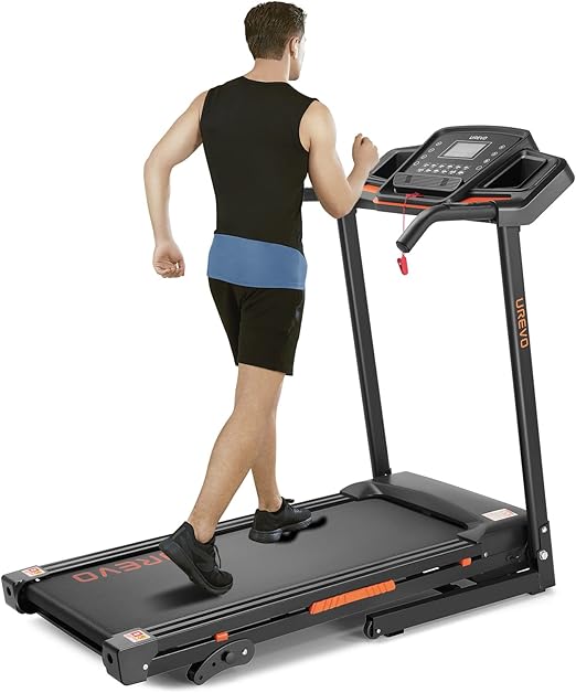 UREVO Foldable Treadmill with Incline, Folding Treadmill