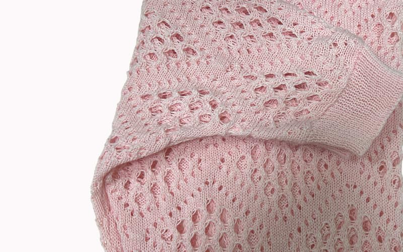 Image of NASKY Womens Crochet Top Summer Fashion 2026 - Sexy 3 /4 Batwing Sleeve Knit Sweater, Bohemian Resort Wear for Cruise Outfits & Beach Days(Pink,Large)