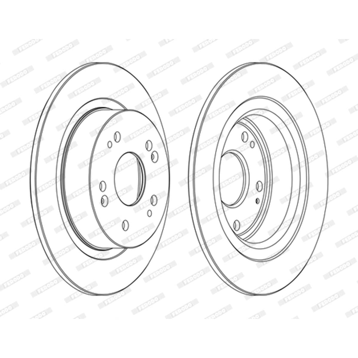 FERODO BRAKE DISC | DDF1776C | REAR | FOR ACURA TSX 2009- | OE-MATCHING QUALITY | SMOOTH & QUIET PERFORMANCE