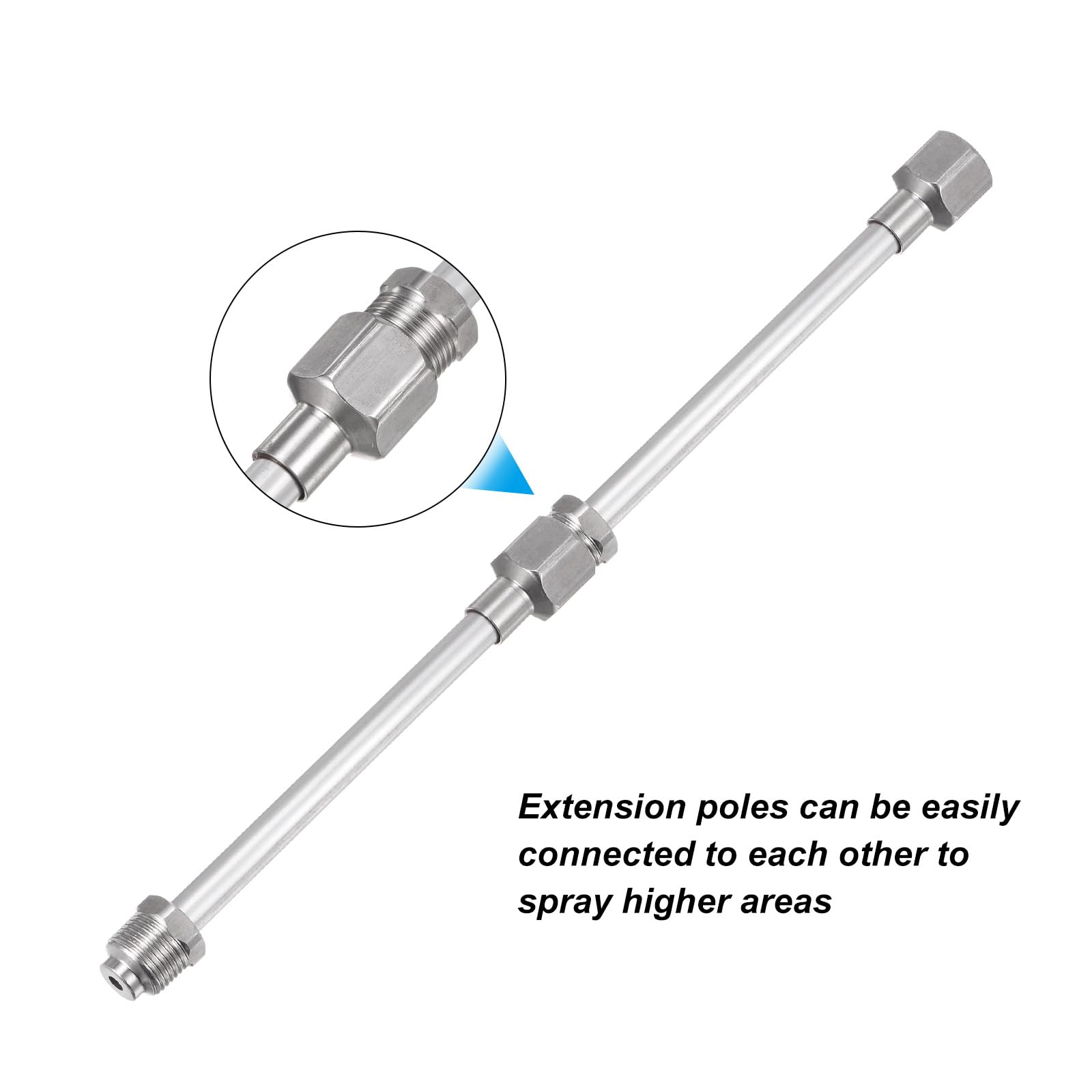 2 Piezas De Extensión Para Pistola Airless – Barras De 12 Y 30 Cm (Azul) De Uxcell