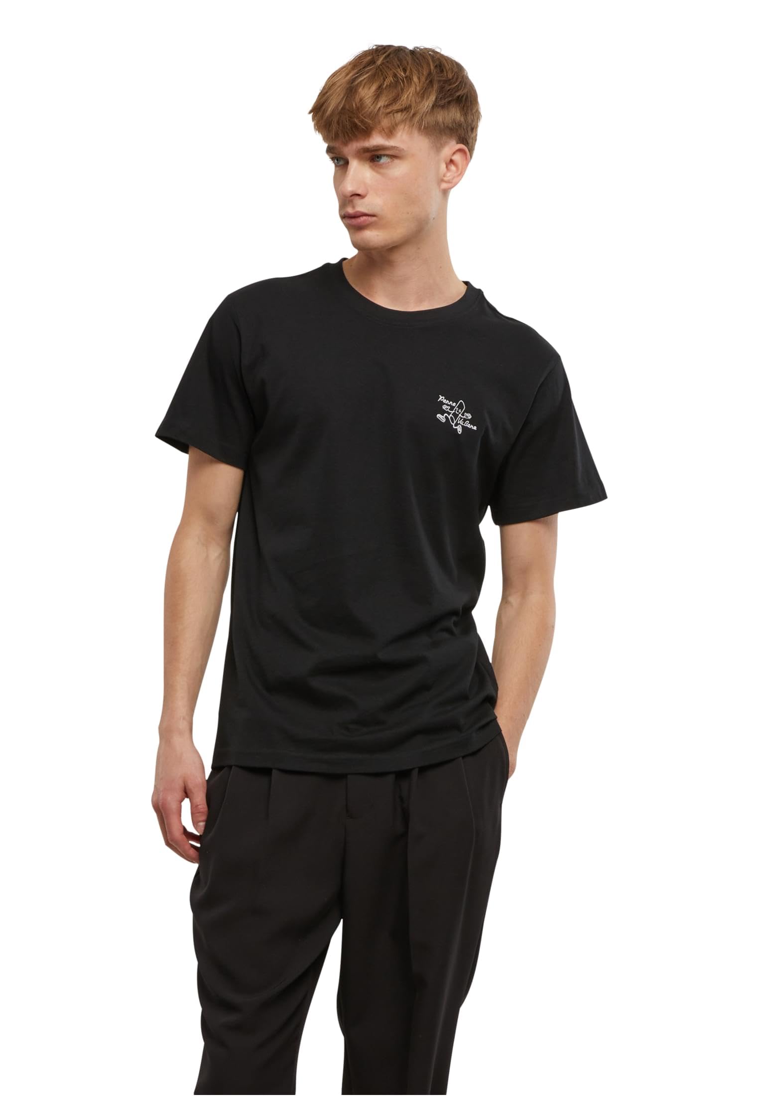 Mister Tee Men's Mt2716-penne Va Bene Tee Emb T-Shirt, Black, M