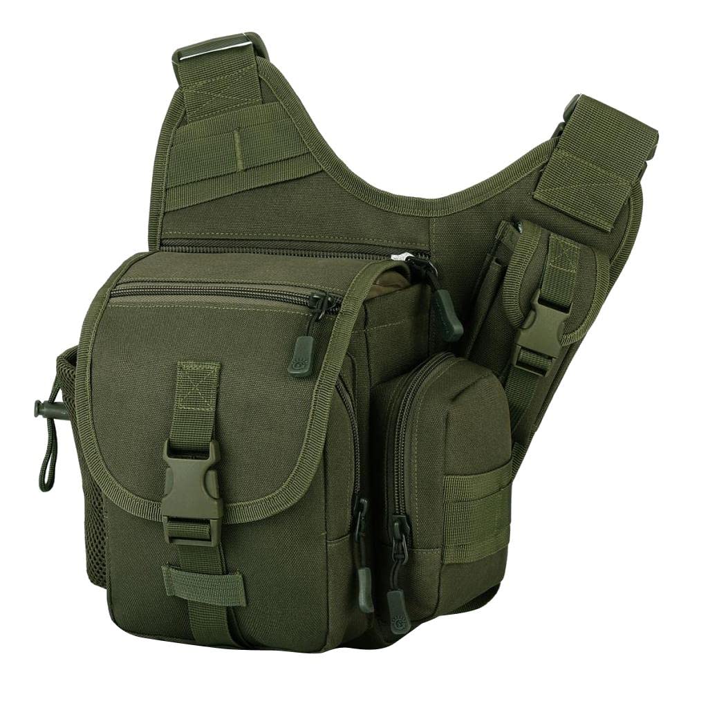 MERISHOPP Tactical Camera Messenger Saddle Bag Shoulder Bag Sling Pack Army Green-picture-31