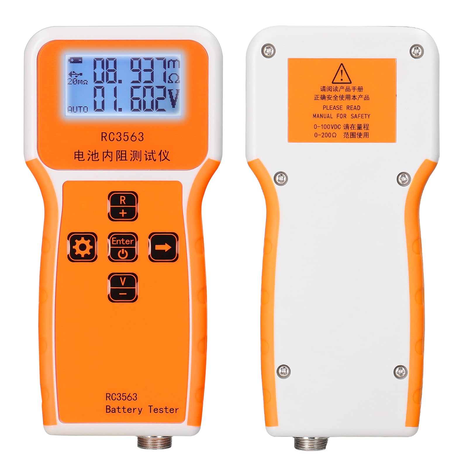 RC3563 200Ω 100V - Tester di tensione per batteria portatile, con display a 3 cifre, ad alta precisione, a quattro fili CA, al litio, piombo-acido