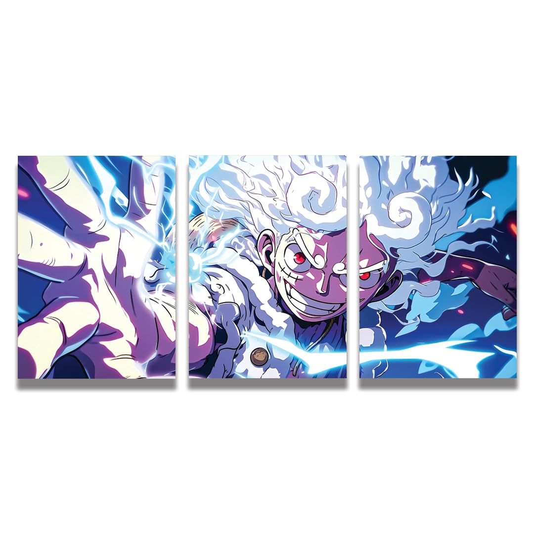 zenithink New luffy Wall Poster Pack Of 3-A4 Size, 350 GSM