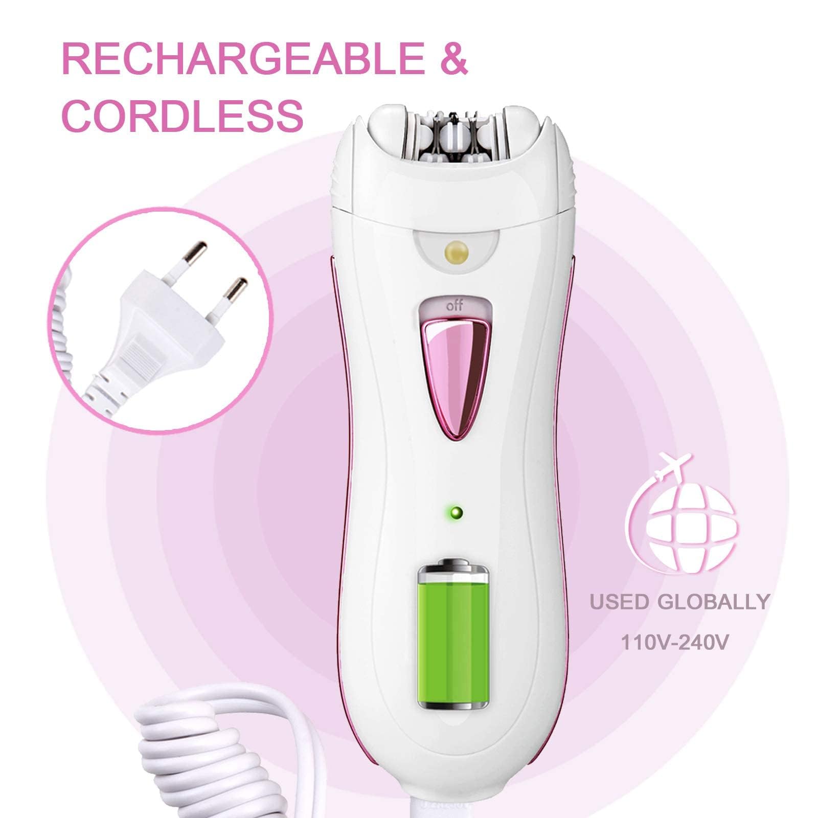 Depiladora Facial Mujer Arranca Pelo con Luz LED sin Cable & Recargable | Mini Depiladoras Faciales Recargable para Piernas, Cara y Zonas Íntimas,Regalo Mujer Ideal para Día de la Madre y Cumpleaños