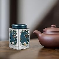 Vista 2 de Kichvoe Lata hermética sellada de la hojalata del almacenamiento del té de la hoja de las tapas dobles del bote de té