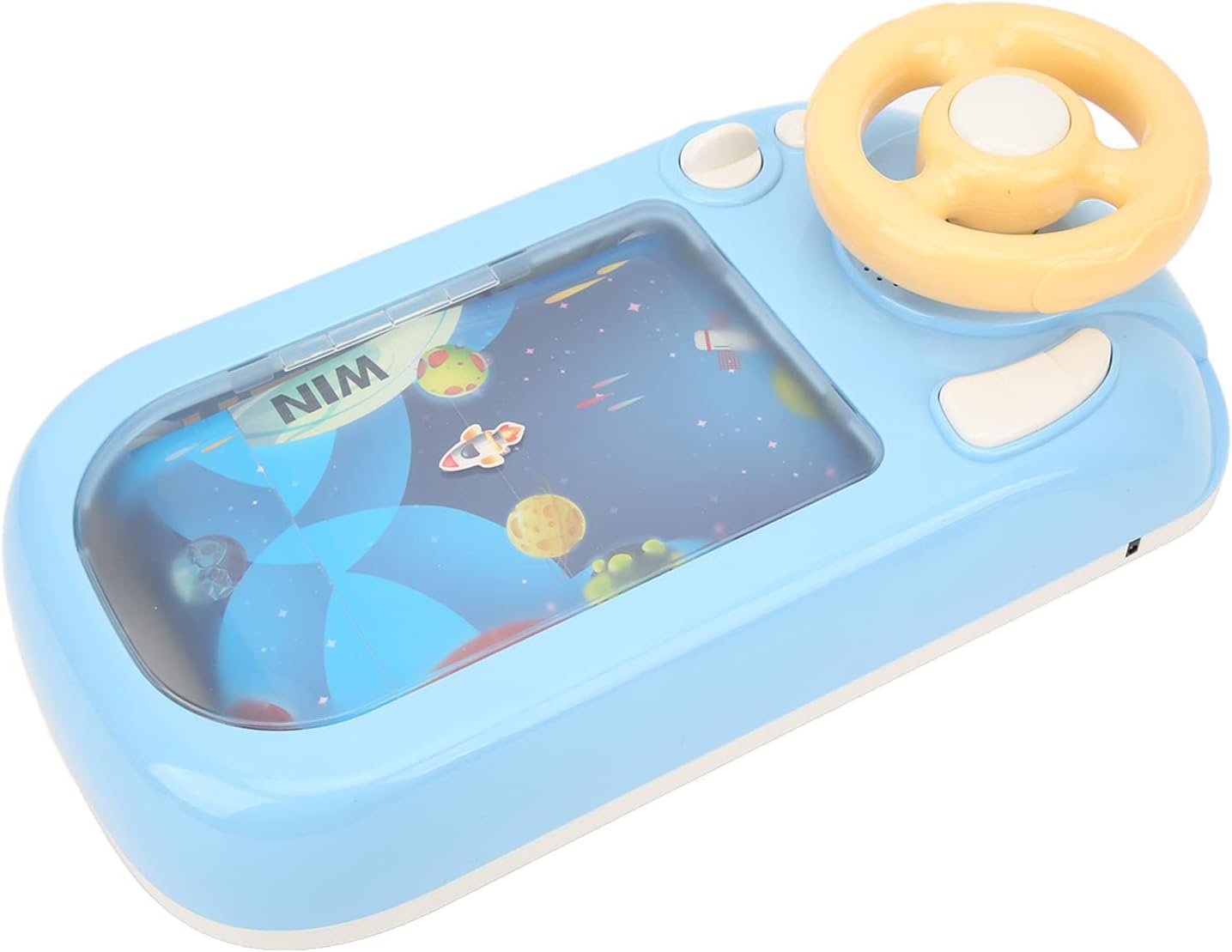 Kids Steering Wheel, Interactive Dashboard Steering Wheel Pretend Play Driving Toy, Children's Educational Sounding Toy Small Steering Wheel Toy for Kids Boys Girls Birthday Gift (Spacecraft)