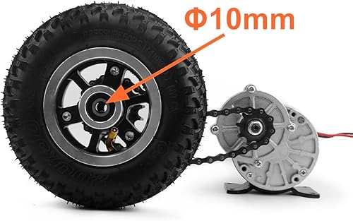 Miniatura 2 de Kit de conversión de carro eléctrico de doble accionamiento, fácil de transportar 440.9 lbs, 8 pulgadas, juego de ruedas para bricolaje, carretilla