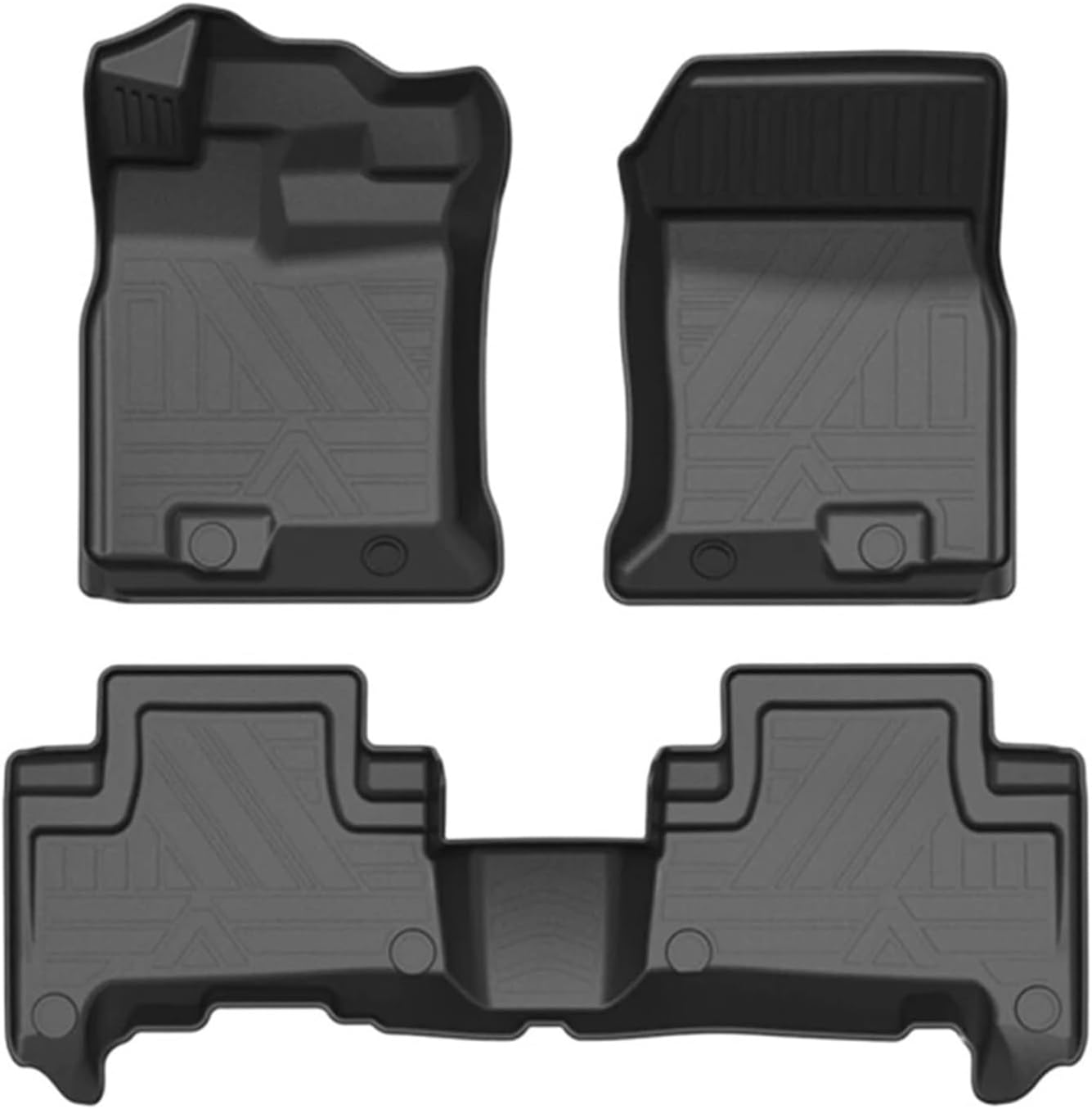 Use Compatible with Toyota FJ Cruiser Car All-Weather TPO Floor Foot Full Set Trim to Waterproof Floor Mat(LHD FJ floormat)
