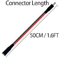 Vista 4 de Cable de extensión de alimentación CC de 1.6 pies 0.217 in × 0.083 in, conector macho a hembra, conector 5521 para tira de LED, fuente