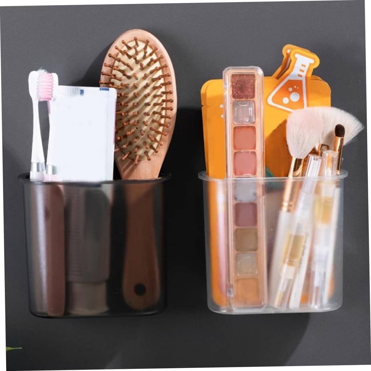 Cabilock 8pcs Stable Material Toothbrush Holder Wall Mount Draining for Housewarming