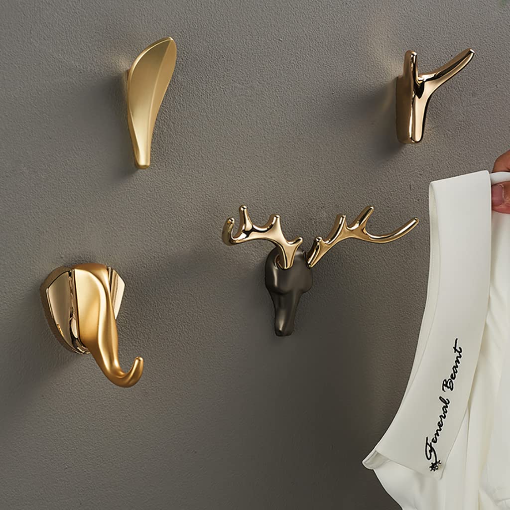 Ganchos para abrigos, ganchos de pared, ganchos individuales para armario, ganchos para abrigos montados en la pared, ganchos para abrigos resistentes, gancho de asta, para colgar sombreros, corbata