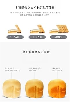 Amazon | Deerouパン焼き器ホームベーカリー 餅つき機 1斤 2斤