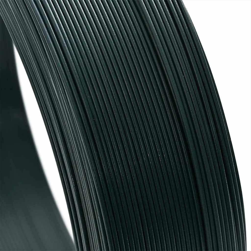 Alambre para valla de 250 m, acero negro y verde, galvanizado con revestimiento de PVC, diámetro de alambre de 2,3 y 3,8 mm, para fijación de postes de vallas, montaje