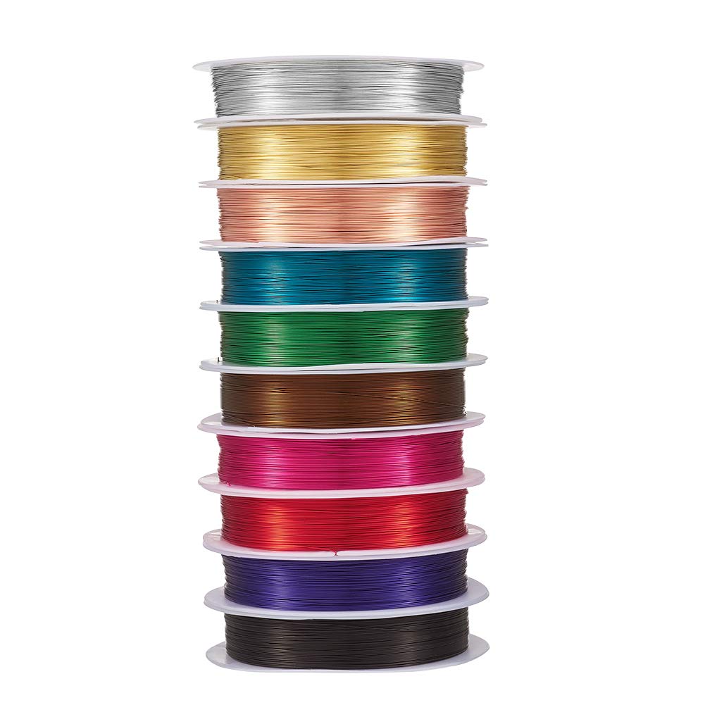 Fil De Cuivre Anti-Ternissement - 10 Rouleaux Couleurs Mélangées Pour Bijoux Et Artisanat