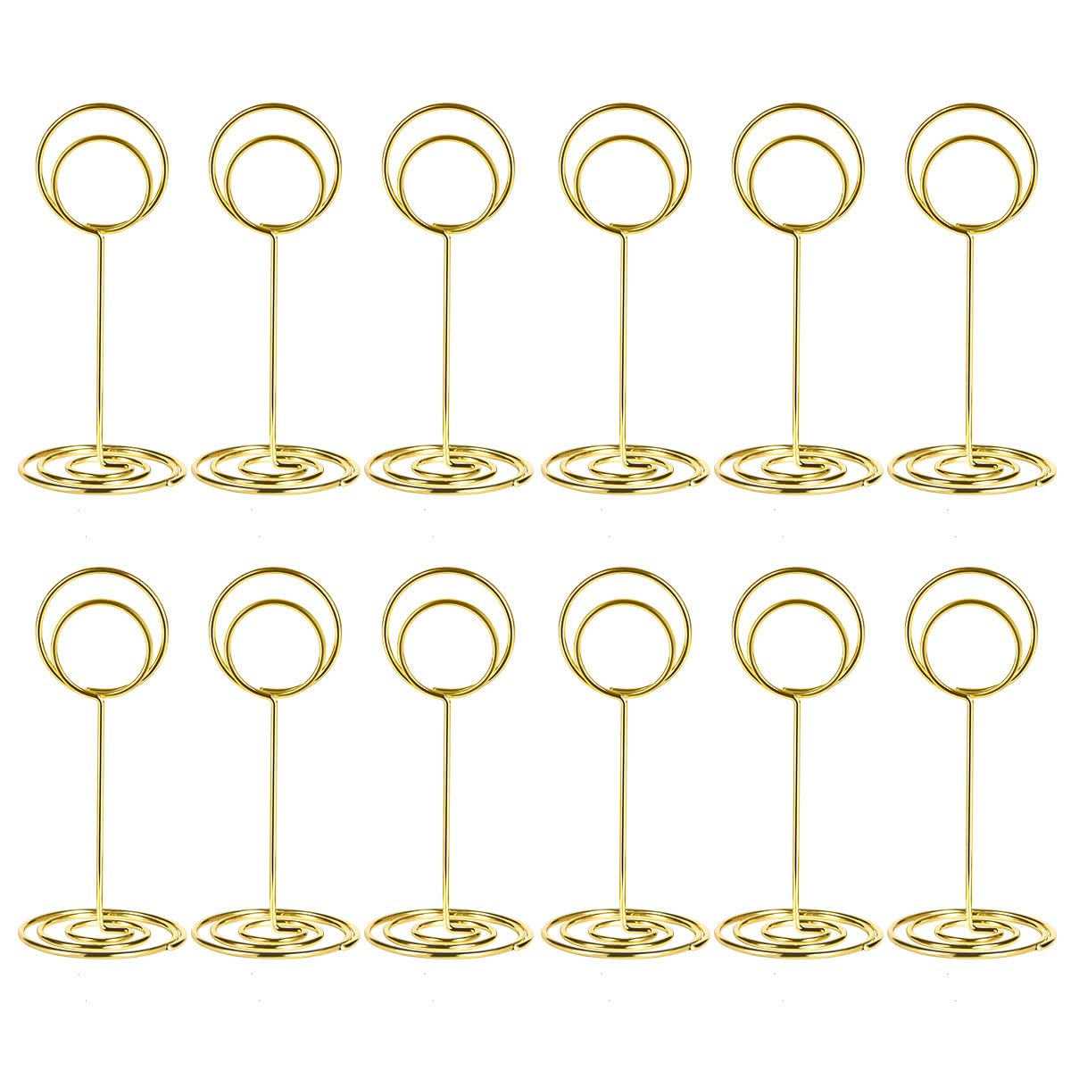 Table Number Holders, Simple Sign Stand Place Card Holder, Delicate Name Reusable Picture Memo Note Holder for Wedding Birthday Party Restaurant (