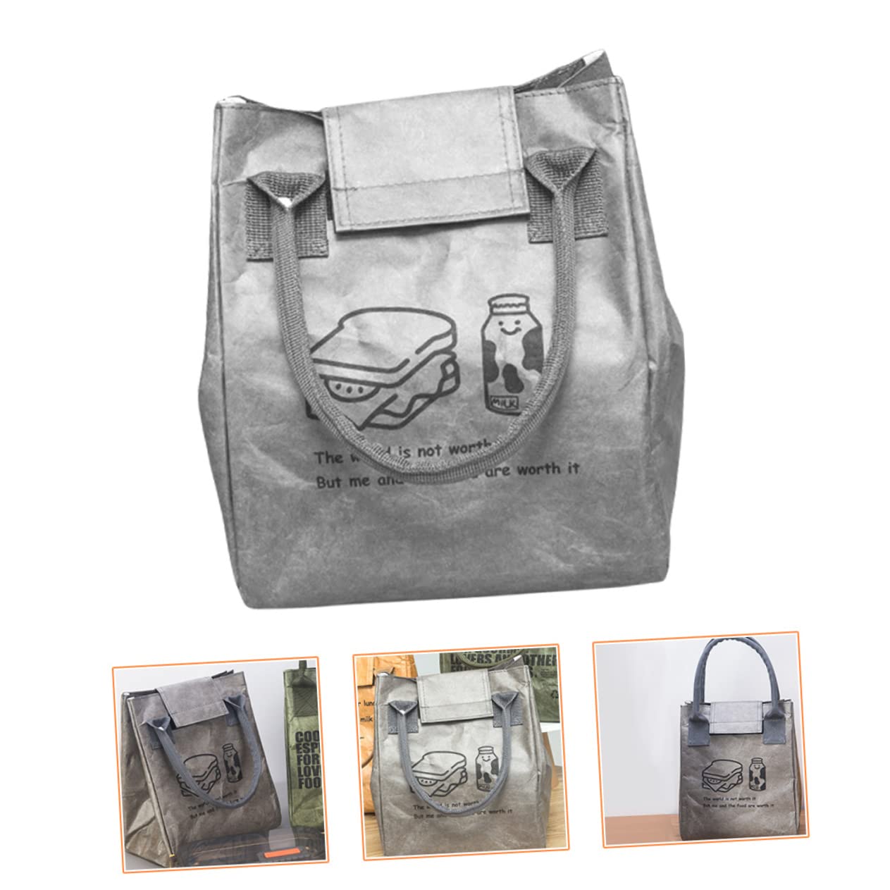 MAGICLULU 3piezas Bolsa De Almuerzo Térmica De Transporte De Insulación Para Picnic y Bag De Comida Reutilizable y Práctica