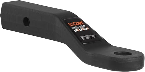 Miniatura 7 de CURT 45340 Soporte de bola forjado para enganche de remolque, para receptor de 2 pulgadas, 17,000 libras, agujero de 1-14 pulgadas, caída de 2