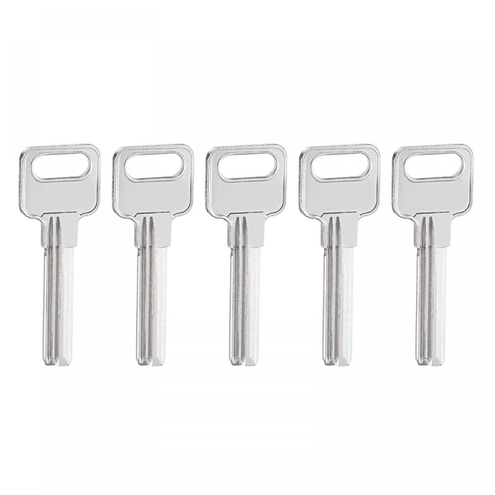 Key Blank, 35mm Length 2 Slot Brass New Uncut Replacement Tool 5 Pcs