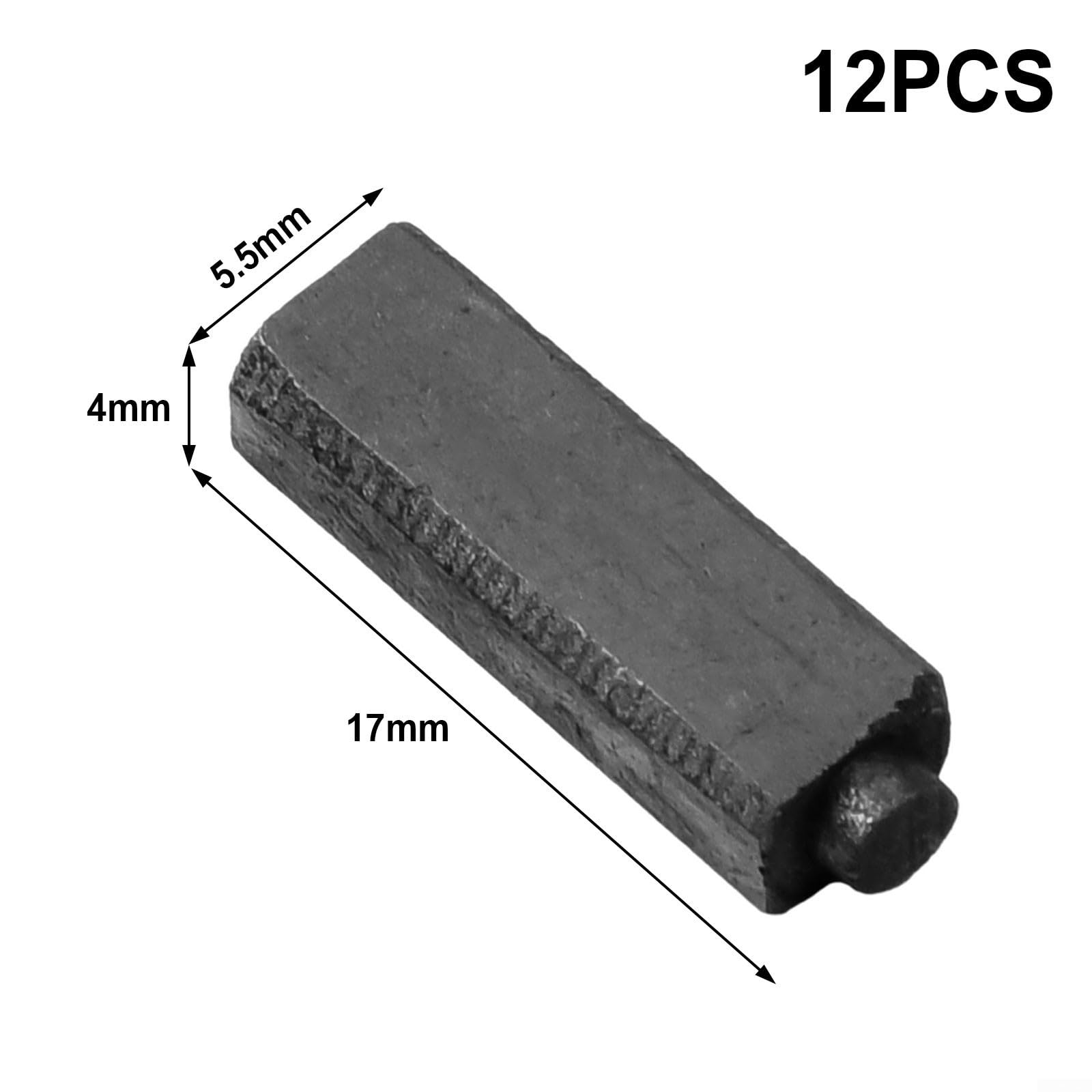 12pcs Spazzole di Carbonio per Asciugacapelli Elettrico Ancoraggio Motore 4x5 5x17mm Compatibile Set di Ricambio