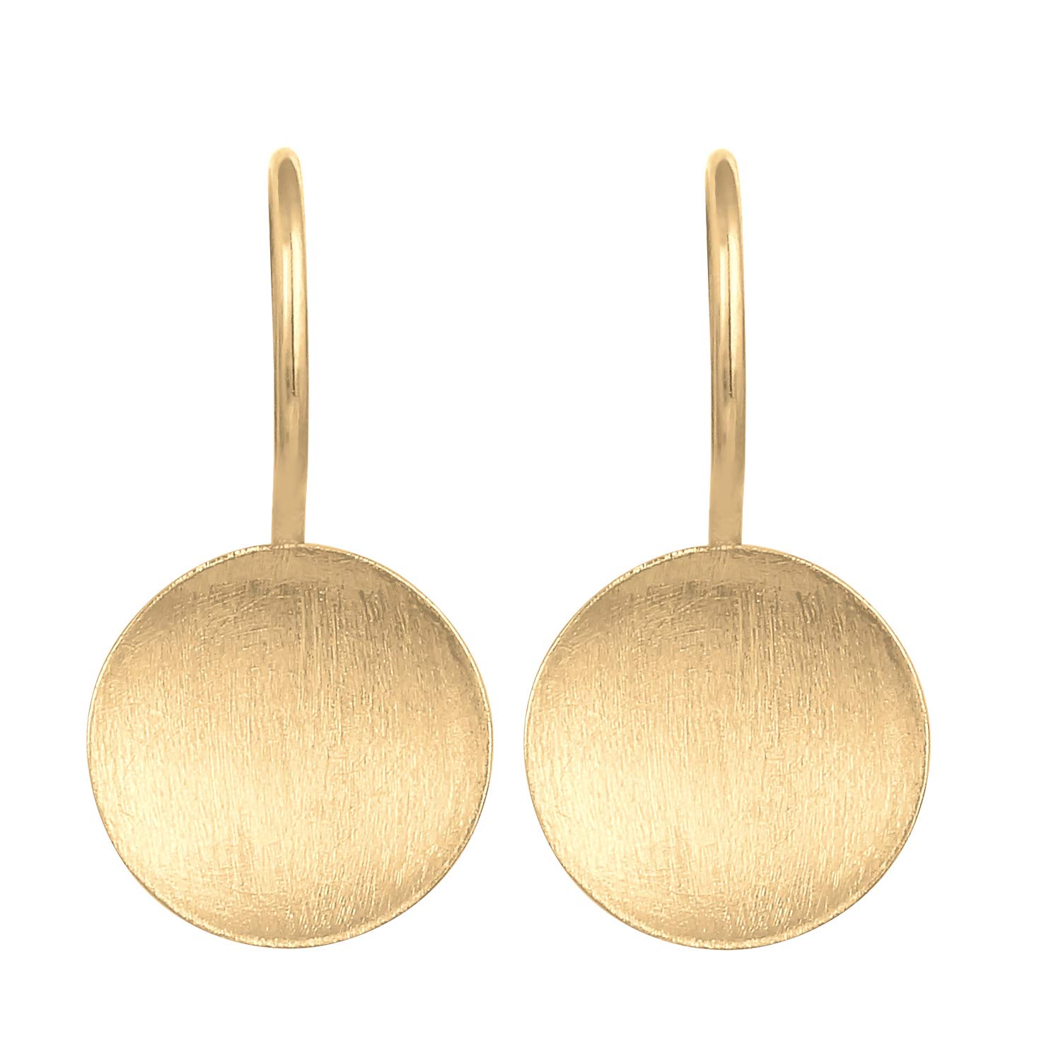 Nenalina Ohrringe Silber 925 Damen Ohrhänger mit Kreis Plättchen Disk