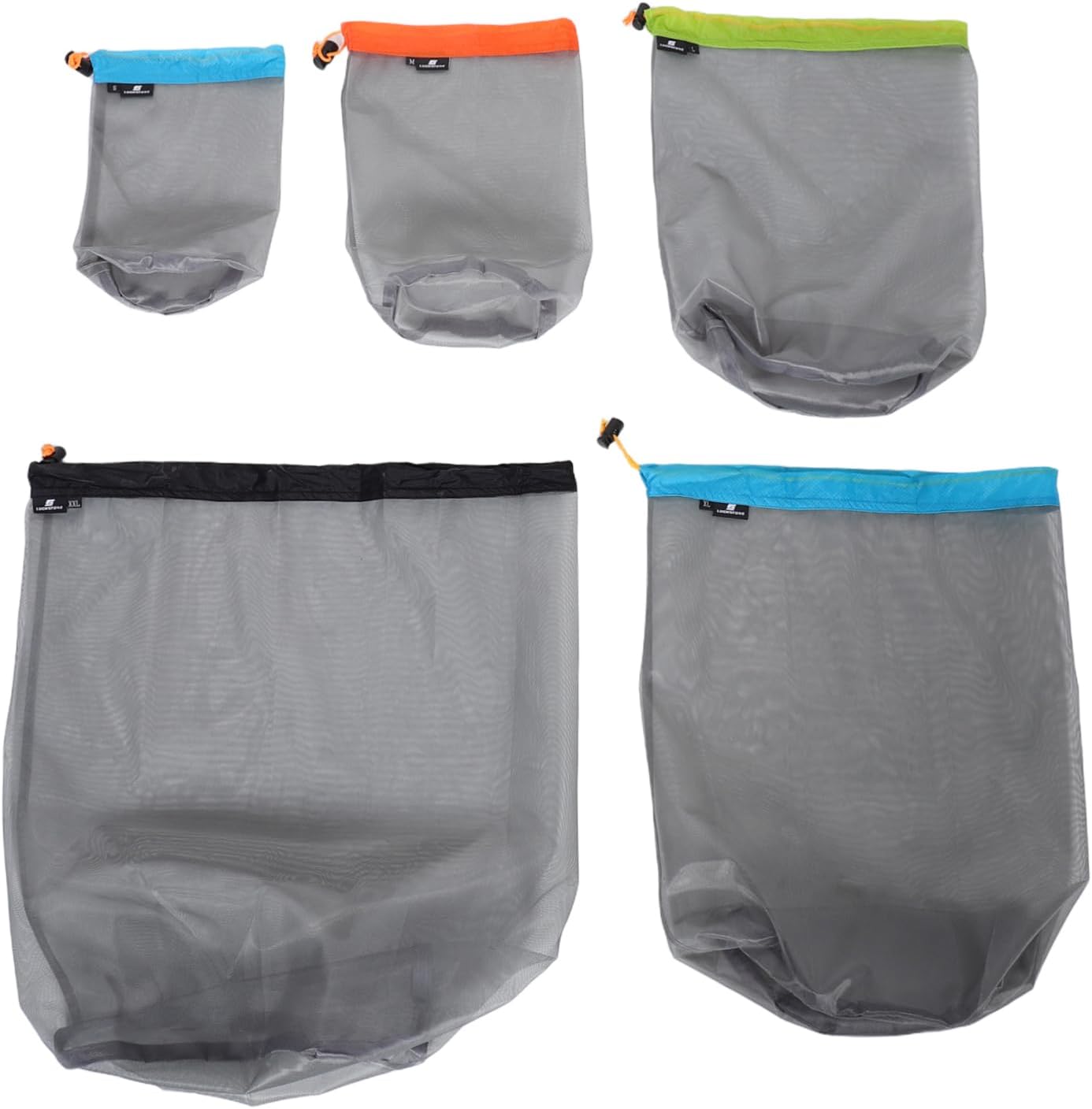 1set Outdoor Storage Sack Mesh Compression Bag for Clothes Sleeping Bags Travel Gear Lightweight Portable Polyester Drawstring Design for Camping and Hiking