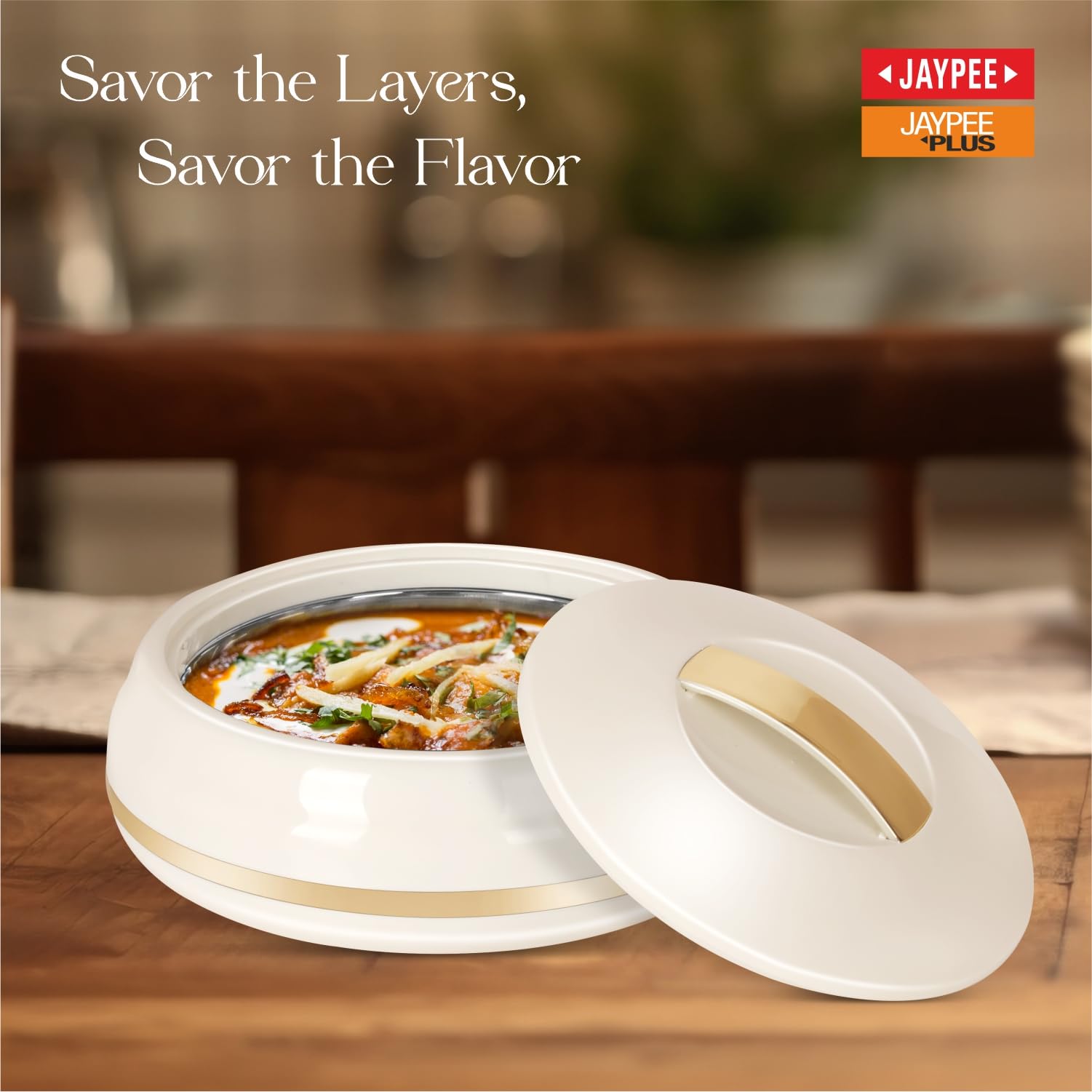 JAYPEE Alisa Neo 1250ml Insulated Inner Stainless Steel Casserole| BPA Free | Food Grade | Easy to Carry | Easy to Store | Ideal for Chapatti | Casserole for roti, Best for Gifting Purpose Golden 4