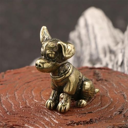 Frabakas FR101785 Chihuahua Dog Antique Copper Brass Tabletops Figurines Statues Centerpieces Miniatures Paperweight Collectibles Home Decor Gifts Art Crafts 2Cm X 1.5Cm thumb #2