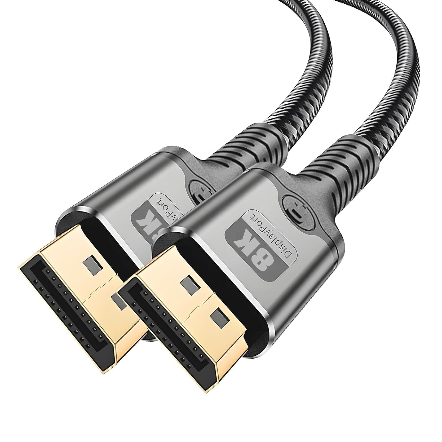 8K High-Speed DisplayPort Cable 1.4 (8K@60Hz/4K@144Hz), 32.4Gbps for Gaming Monitors/Graphics Cards/TVs/PCs/Laptops HDR/FreeSync/G-Sync, Braided