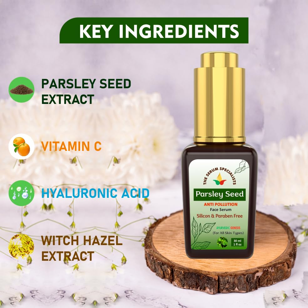 Image of Parsley Seed Anti Pollution - Detoxifying & Protective | Formulated with Parsley Seed Extract | Shields Skin from Environmental Pollutants | For All Skin Types | 30ml
